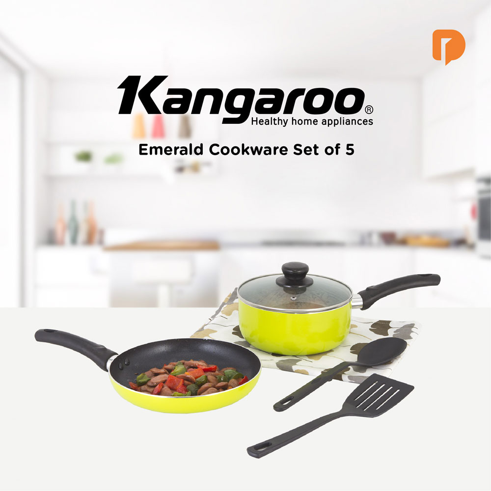 Kangaroo Emerald Cookware Set 5